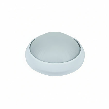 Plafoniera Tonda In Alluminio Per Esterno 100W Ip54 Ø Mm.258X125H. Bianco Syntesy