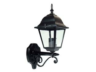 Lanterna Con Braccio Inferiore Lavorato Modello New York 60W Ip44 Mm.192X370H. Colore Nero Syntesy