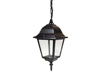 Lanterna Con Catena Modello New York 60W Ip44 Mm.150X150X970H. Colore Nero Syntesy