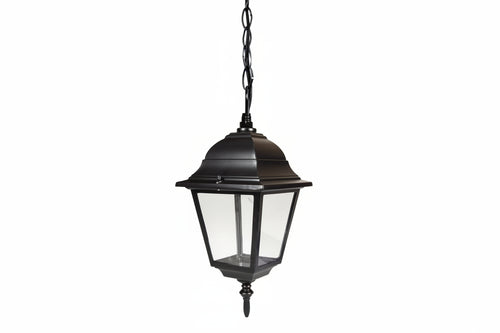 Lanterna Con Catena Modello New York 60W Ip44 Mm.150X150X970H. Colore Nero Syntesy