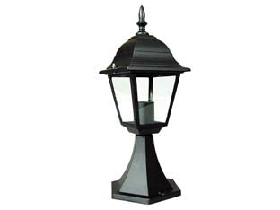 Lanterna Con Supporto Da Appoggio Modello New York 60W Ip44 Mm.150X150X412H. Colore Nero Syntesy