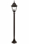 Lampioncino Su Palo Modello New York 100W Ip44 Cm.120H. Colore Nero Syntesy