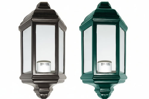 Lanterna A Parete Modello Londra 60W Ip44 Mm.176X100X360H. Colore Nero Syntesy