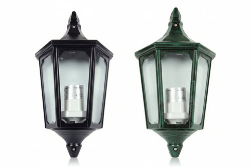 Lanterna A Parete Modello Berlino 60W Ip44 Mm.192X103X355H. Verde Anticato Syntesy