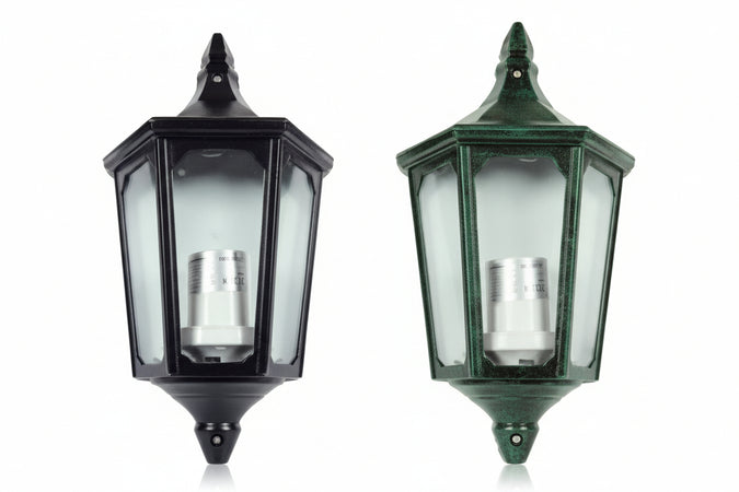Lanterna A Parete Modello Berlino 60W Ip44 Mm.192X103X355H. Verde Anticato Syntesy