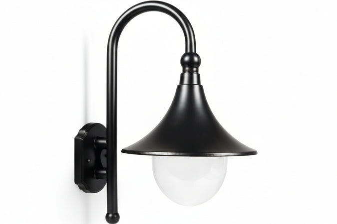 Lanterna Con Braccio Modello Parigi 100W Ip44 Mm.355X442H. Colore Nero Syntesy