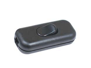 Interruttore Passafilo Unipolare Nero - 10 Pezzi