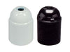 Portalampada E27 Termoplastico Liscio- - Colore Bianco - 10 Pezzi