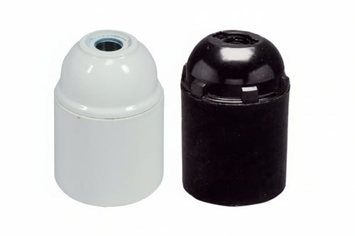 Portalampada E27 Termoplastico Liscio- - Colore Bianco - 10 Pezzi
