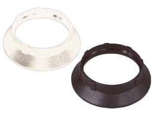 Ghiera Termoplastica Per Portalampada E27- - Colore Bianco - 25 Pezzi