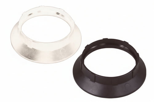 Ghiera Termoplastica Per Portalampada E27- - Colore Nero - 25 Pezzi