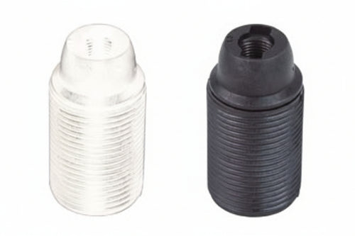 Portalampada E14 Termoplastico Filettato- - Colore Bianco - 10 Pezzi