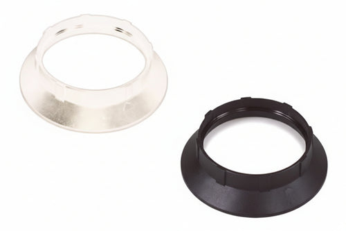 Ghiera Termoplastica Per Portalampada E14- - Colore Nero - 10 Pezzi