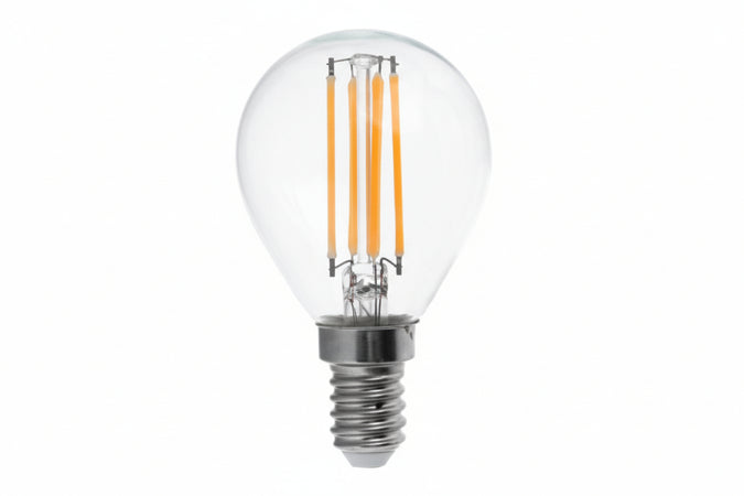 Lampada Filo Led Sfera Chiara E14- - 4W - E14 - 2700 °K Calda - 470 Lm - 320 ° - 8 Pezzi Duracell - Maximus