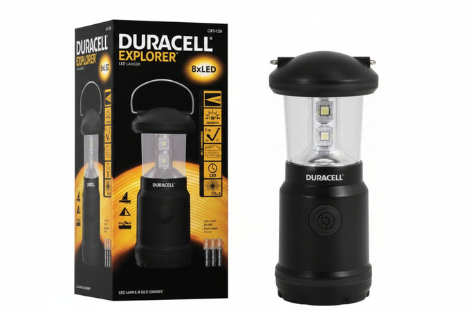 Torcia Lanterna Led Explorer Lnt20 Ø Mm.60X150H. Mt.7 33 Ore 90 Lumen Duracell Lighting