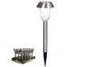 Lampada Solare Led Acciaio Inox In Espositore- - Ø Mm.100X384H. - 5 Lumen - 15 Pezzi Duracell Lighting