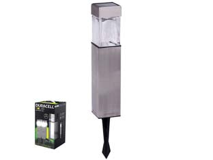 Lampada Solare Led Square In Scatola Set Da 4 Pezzi Mm.58X58X396,5H. 5 Lumen Duracell Lighting