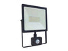 Proiettore Led C/Sensore Crepuscolare Di Movimento Ip44 Nero 50W Pir 4000 °K Naturale 4000Lm 178X48X225H