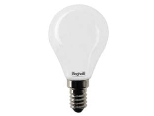 Lampada Led Sfera Tuttovetro E14- - 5W - 3000 °K Calda - 600 Lm - 45X80H - 5 Pezzi Beghelli