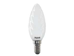 Lampada Led Tortiglione Tuttovetro E14- - 4W- 4000 °K Naturale - 470 Lm - Mm.35X97H - 5 Pezzi Beghelli