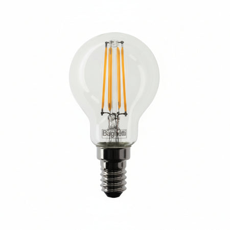 Lampada Filo Led Sfera Zafiro E14- - 6W - 2700 °K Calda - 810 Lm - 45X78H - 5 Blister Beghelli