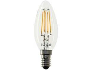 Lampada Filo Led Oliva Zafiro E14- - 6W - 2700 °K Calda - 810 Lm - 35X98H - 5 Blister Beghelli