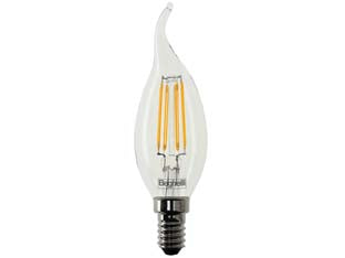 Lampada Filo Led Colpo Di Vento Zafiro E14- - 4W- 2700 °K Calda - 470 Lm - Mm.35X122H - 5 Pezzi Beghelli