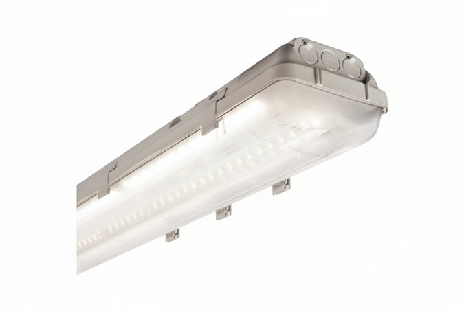 Plafoniera Stagna Senza Tubi Led Saving Stagna 2 Tubi Da9W Mm.674X121X82H Beghelli
