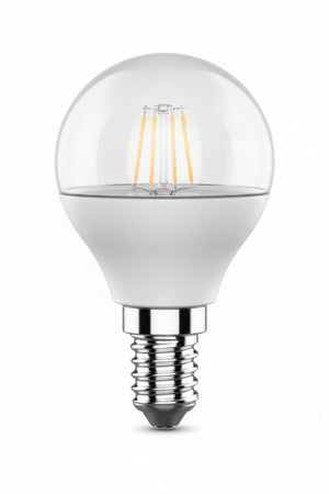 Lampada Led Sfera Opale E14- - 49W - E14 - 4000 °K Naturale - 470 Lm - Cl. En.F - 10 Pezzi Syntesy