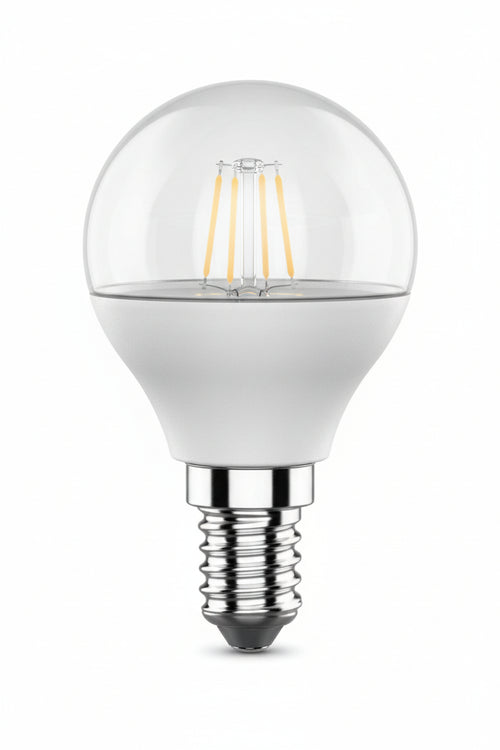 Lampada Led Sfera Opale E14- - 49W - E14 - 4000 °K Naturale - 470 Lm - Cl. En.F - 10 Pezzi Syntesy
