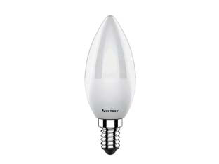 Lampada Led Oliva Opale E14- - 49W - E14 - 2700 °K Calda - 470 Lm - Cl. En.F - 10 Pezzi Syntesy