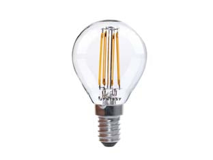 Lampada Filo Led Sfera Chiara E14- - 5W - E14 - 2700 °K Calda - 470 Lm - Cl. En.E - 10 Pezzi Syntesy