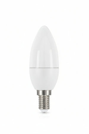 Lampada Led Oliva Opale E14- - 7.5W - 4000 °K Natur.- 806 Lm - 280 ° - 38X110H - 5 Pezzi Airam
