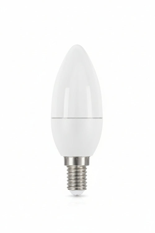 Lampada Led Oliva Opale E14- - 7.5W - 4000 °K Natur.- 806 Lm - 280 ° - 38X110H - 5 Pezzi Airam