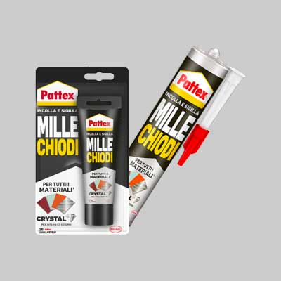 Sigillante 'Millechiodi Crystal' 90 Gr - Blister - Pattex