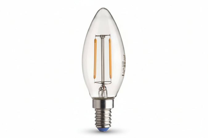 Lampada Filo Led Oliva Stick E14- - 2.5W - 4000 °K Naturale - 250 Lm - 35X97H - 2 Blister Airam