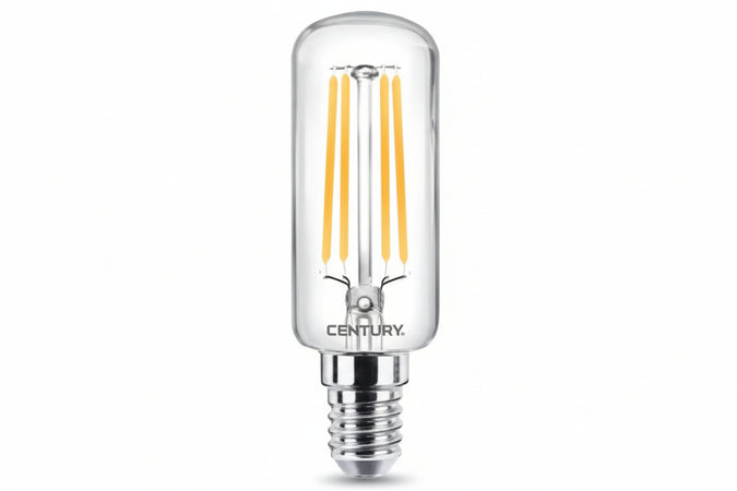 Lampada Filo Led Tubolare Incanto E14- - 4W - 4000 °K Naturale - 470 Lm - 25X85H - 5 Blister Century