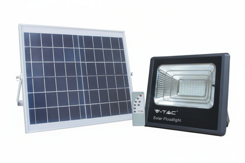 Proiettore Led Con Pannello Solare Ip65 16W 4000 °K Naturale 1050 Lm 247X65X210H. Vtac