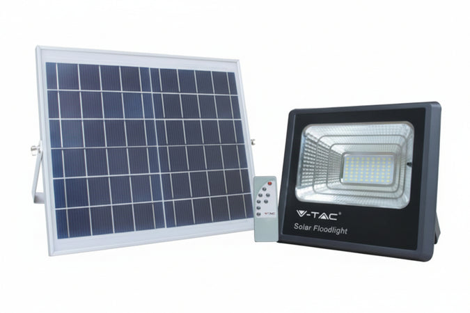 Proiettore Led Con Pannello Solare Ip65 16W 4000 °K Naturale 1050 Lm 247X65X210H. Vtac