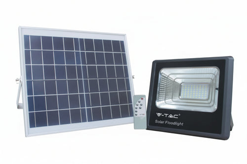 Proiettore Led Con Pannello Solare Ip65 40W 4000 °K Naturale 3100 Lm 353X90X304H. Vtac