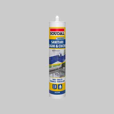 Silicone Acetico Sanitari Soudal 300 Ml - Trasparente - Soudal