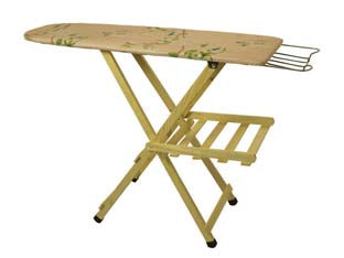 Asse Da Stiro Con Poggiapanni In Legno E Poggiaferro In Metallo Cm.35X110