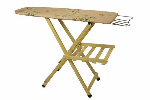 Asse Da Stiro Con Poggiapanni In Legno E Poggiaferro In Metallo Cm.35X110