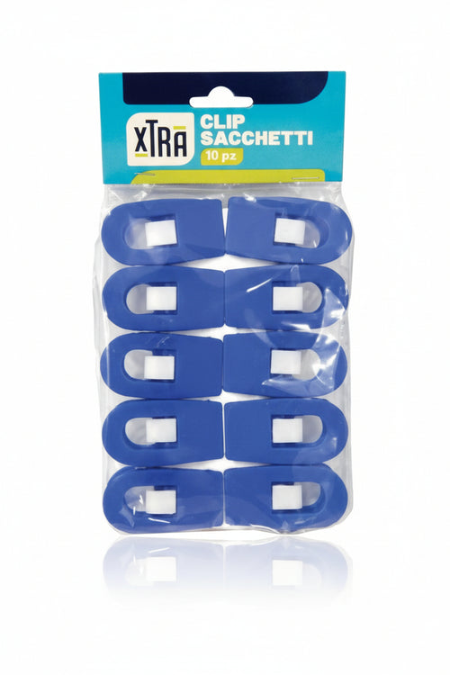 Clip Per Sacchetti- - Confezione Da 4 Pz. - 12 Pezzi Xtra