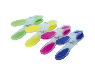 Mollette Biancheria Flower Soft In Plastica Con Grip Morbido- - In Busta Da Pz.12 - 12 Blister Lady Doc