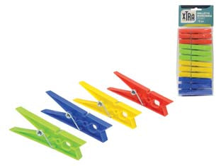 Mollette Biancheria Peggy In Polipropilene- - In Confezione Da Pz.12 - 24 Blister Xtra