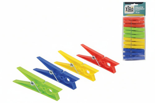 Mollette Biancheria Peggy In Polipropilene- - In Confezione Da Pz.12 - 24 Blister Xtra