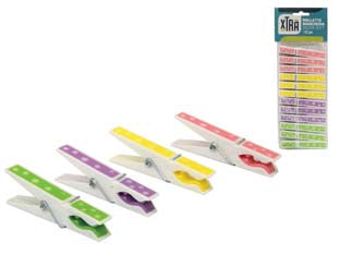 Mollette Biancheria Decor Soft In Gomma Termoplastica- - In Confezione Da Pz.12 - 12 Blister Xtra