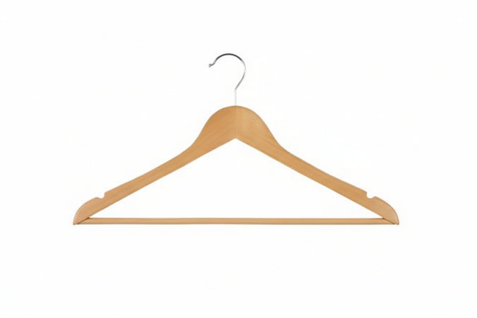 Stampella Universale Legno Con Spalla Stretta- - Cm.45 Colore Naturale - 5 Confezione Xtra