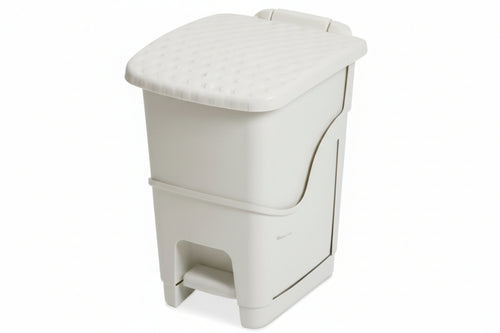 Pattumiera Rattan Bianco Lt.18 Art.441- - Cm.28X35X40H. - Lt.18 - 10 Pezzi Dea Home